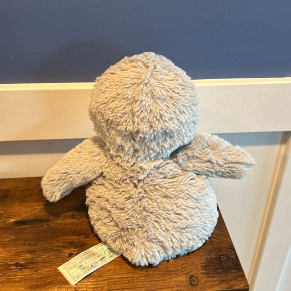 Large size Penguin Warmie Warm Weighted Gray Penguin Warmies in a Microwave - Picture 4 of 7
